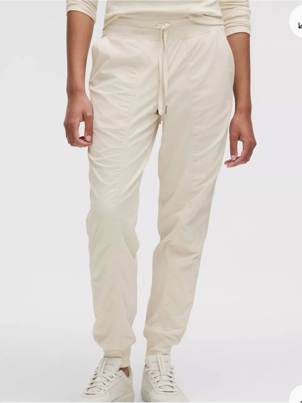 lululemon athletica Cream Drawstring Jogger Pants
